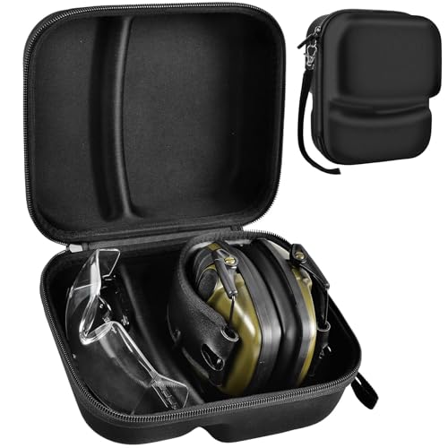 GWCASE Earmuffs & Shooting Glasses Case, Compact Carry, Case Only