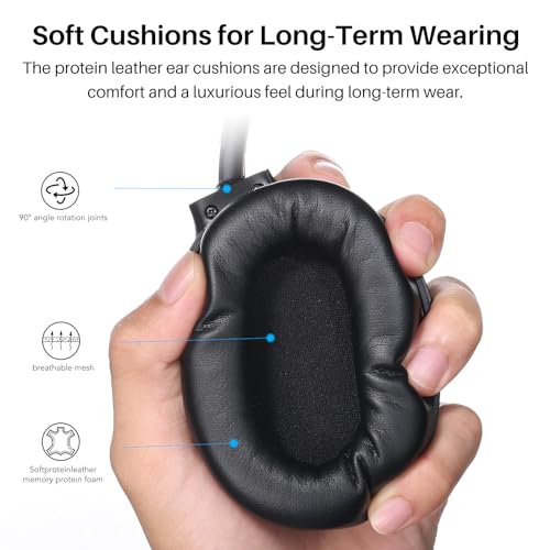 TOZO Hybrid Active Noise Cancelling Headphones, Wireless Over Ear Bluetooth Headset, 40H Playtime, Hi-Res Audio Custom EQ via App Deep Bass Comfort Fit Ear Cups, for Home Office Travel Black - color: Glossy Black