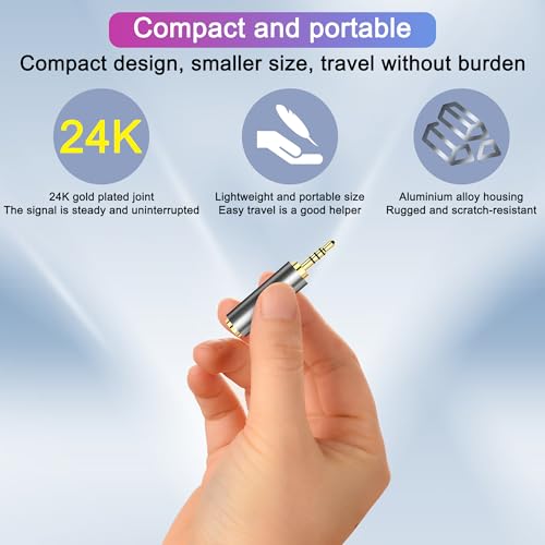 2.5mm Male to 3.5mm Female Adapter 2 Pack Gold Plated Jack Stereo Full Metal Connector Converter for Smartphones, Headphone, Mic, Tablets - style: 2.5M