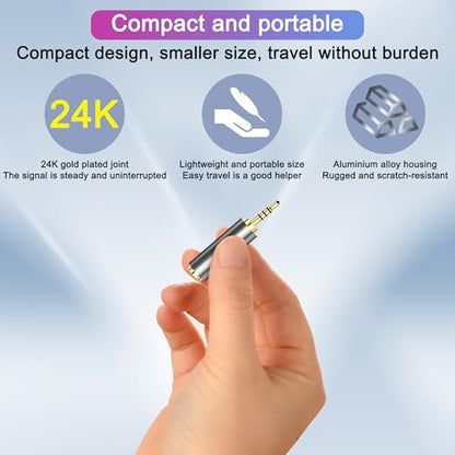2.5mm Male to 3.5mm Female Adapter 2 Pack Gold Plated Jack Stereo Full Metal Connector Converter for Smartphones, Headphone, Mic, Tablets - style: 2.5M