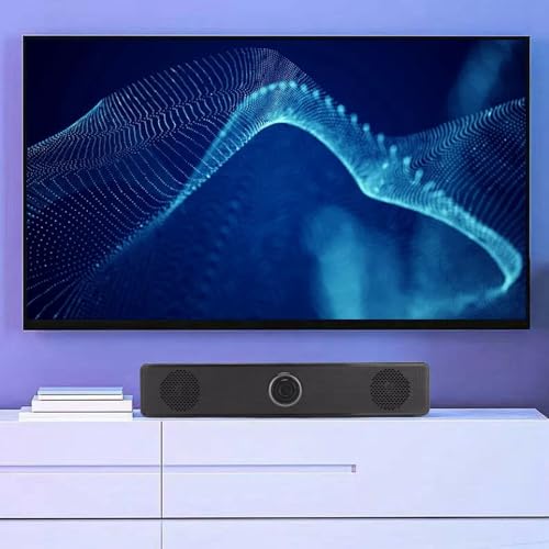 Double Horns Home Soundbar Speaker with Volume Control 3.5mm Input Wired Connection TV Entertainment System USB Powered
