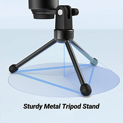 FIFINE DP1 Foldable Desktop Tripod Microphone Stand for Gaming Podcasting | Sturdy Metal Construction with Non-slip Rubber Feet