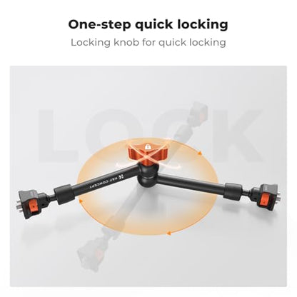 K&F CONCEPT 11" Magic Arm Clamp with ARRI 1/4" & 3/8" Thread Screw | 360° Ball Heads Articulating Arm Camera Adapter for DSLR, Monitor, LED Light, Microphone, Camera Cage, Action Camera, MS33 - size: 11 Inch with Adapter