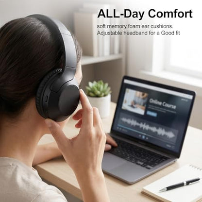 PUSOKEI Wired Over Ear Headphones, Studio Monitor 40mm Driver Audio Headset with 6.35mm/3.5mm Jack, 90 Swivel DJ Headphones for Recording Mixing Podcast Guitar Piano PC