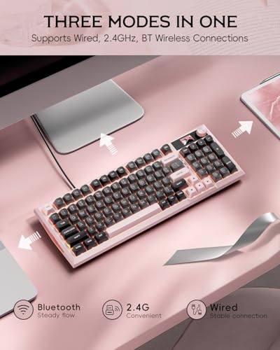 Redragon Wireless Mechanical Keyboard, with LCD Smart Screen & Control Knob