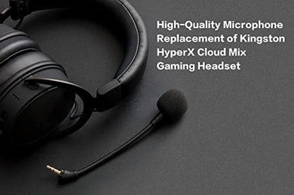 Replacement Game Mic for Kingston HyperX Cloud Mix Gaming Headset on PS4 PS5 Xbox One PC, 3.5mm Detachable Boom Microphone