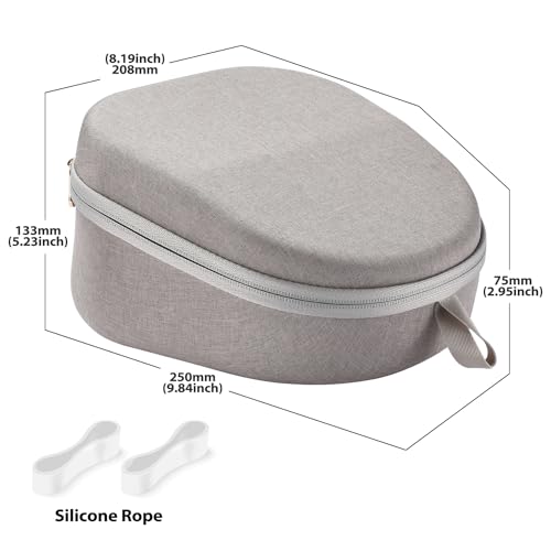 YaoshanTuda Hard Case for PS5 Pulse Elite Headset, Travel Bag | EVA hard shell + soft lining protects from drops & scratches. Built-in cable storage. Lightweight with carry handle. - color: Gray