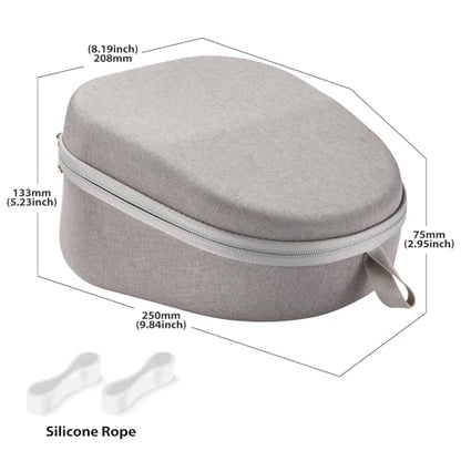 YaoshanTuda Hard Case for PS5 Pulse Elite Headset, Travel Bag | EVA hard shell + soft lining protects from drops & scratches. Built-in cable storage. Lightweight with carry handle. - color: Gray