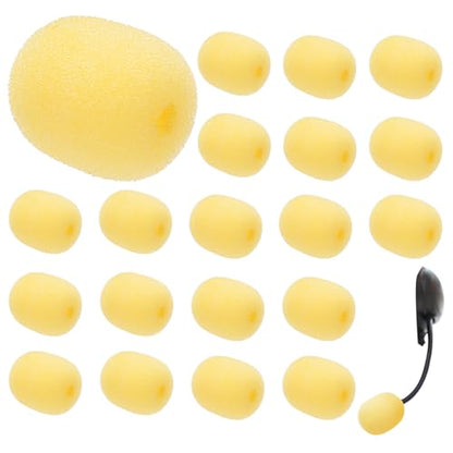 20 Pack Mini Lavalier Foam Windscreen Covers for Countryman E6 Yellow
