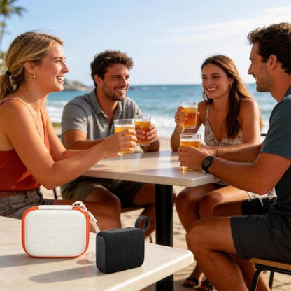 ANKHOH Hard Speaker Case for JBL Go 5/4/3 with Wrist Strap, Case Only - color: White