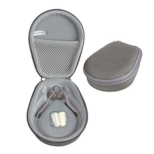 Hermitshell Case for AfterShokz Trekz Air/AfterShokz Aeropex/Titanium Mini/Shokz OpenRun Pro/SHOKZ OpenRun Pro 2 Open Ear Wireless Bone Conduction Headphones AS650 / AS800 (Grey) - color: Grey