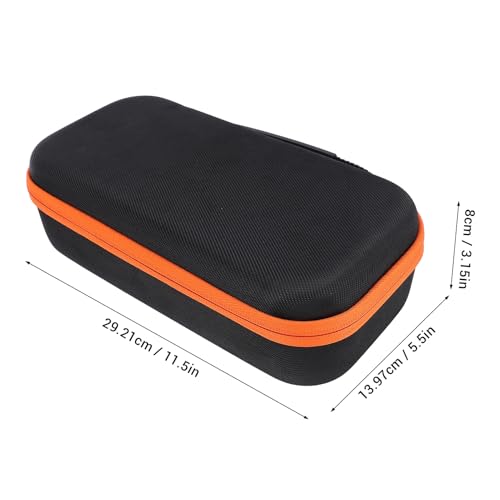 Haofy Wireless Microphone Case Storage Box Organizer EVA Hard Shell with Dual Zip Closure Handle and Mesh Pockets for Dual Wireless Microphone System Receiver Adapter AA Battery