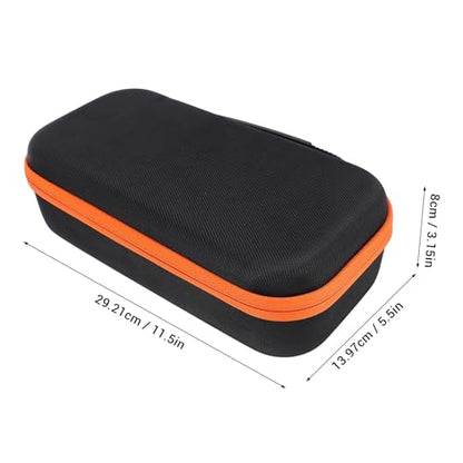 Haofy Wireless Microphone Case Storage Box Organizer EVA Hard Shell with Dual Zip Closure Handle and Mesh Pockets for Dual Wireless Microphone System Receiver Adapter AA Battery