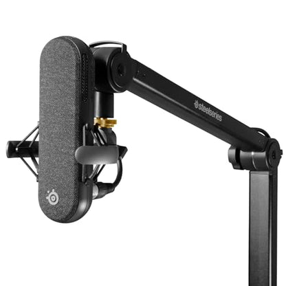 SteelSeries Alias/Alias Pro Mic Boom Arm — For Gaming, Streaming, and Podcasting — 360° Rotation — Desk Clamp — Folding Scissor Design — Hidden Springs — Cable Management — 3/8" and 5/8" Adapters