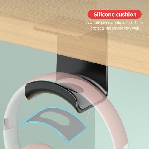 Game Headphone Stand for Desk Mini Headphone Hanger Holder with Strong Adhesive Game Headset Stand Headphone Holder-Under Desk… - style: under desk