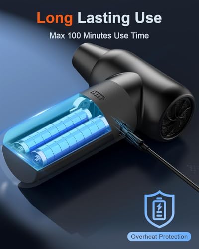 Compressed Air Duster - Super Power Electric Air Duster for Cleaning Keyboard&PC 3 Gears Adjustable Rechargeable Cordless Jet Dry Blower Air Blower for Car and Home-Replace Compressed Air Can