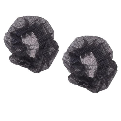 5 Sets Disposable Non-Woven Microphone Cover Sanitary Filter-Black
