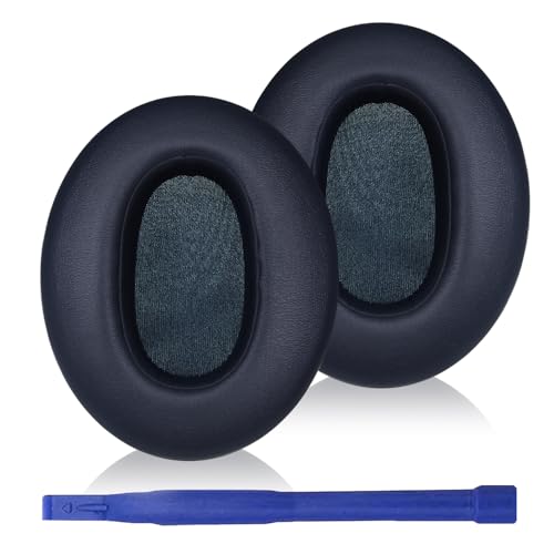 WH-XB910N Replacement Earpads Ear Cushions with Net and Buckle,Noise Canceling Headset Cover Ear Pads Repair Parts for Sony WH-XB910N Over-Ear Wired&Wireless Headphone(Blue) | Softer Protein Leather & High-Density Memory Foam Earpads for Sony YY2951, Adde