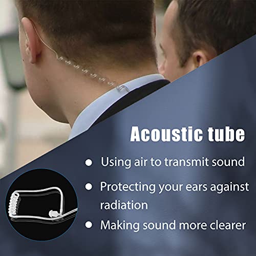Retevis Walkie Talkie Earpiece, for RT22/RT68/RT21/H777/RT19/RT15 | Acoustic Tube, Coil, Compatible with Pxton, Baofeng, Kenwood 2 Way Radio, Security Walkie Talkie Headset(10 Pack)