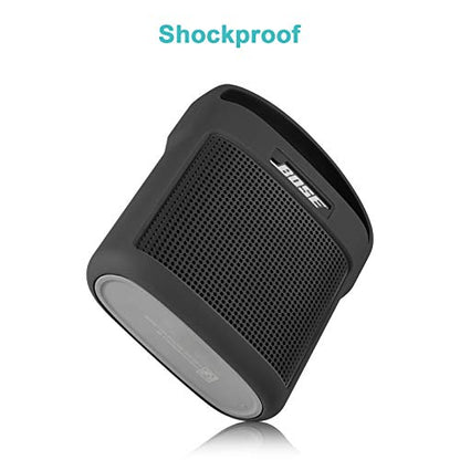 Protective Silicone Stand Up Case with Handle Compatible with Bose SoundLink Color Speaker II（Dark Gray - color: Dark Gray