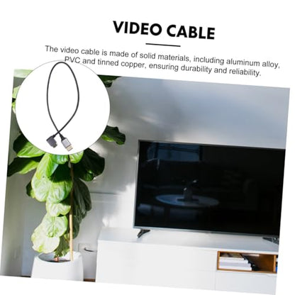 Alasum Right Angle Video Cable Connector for Monitors and Tvs Flexible Connector Wire Male to Male Adapter for Home Theater and Gaming Systems