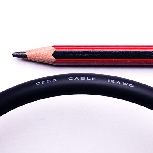 CNCESS CESS-163-4i Low Noise 12 Gauge Premium RCA Audio Line Patch Cable (4 Inches) - size: 4 inches