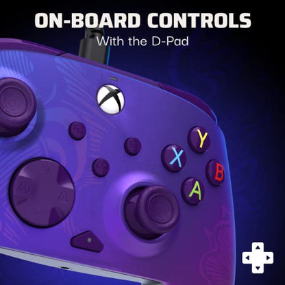 PDP Rematch Enhanced Wired Gaming Controller for Xbox Series X|S & Xbox One - color: Purple Fade, style: Controller