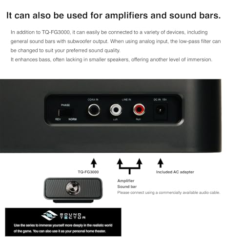 PIONEER Slim Powered Subwoofer HVT System 2.9in Thin for Gaming TQ-WG3000 | Sound TECTOR, HVT system cuts vibration, clear deep bass, 2.9in slim body fits tight spaces, auto power on off, easy setup - style: SLIM POWERED SUBWOOFER