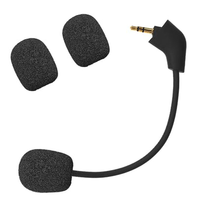 Mic Replacement Microphone Boom fits for HyperX Cloud, Cloud X, Cloud II, Cloud Core, Cloud Pro Silver (Old Version Before 2021) Gaming Headsets, Noise Cancelling 3.5mm Jack, Black - size: Square Jack Slot