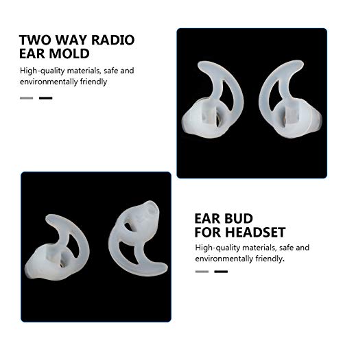 1 Pair Silicone Fin Ear Mold Earbud Tips for Acoustic Coil Tube Earpiece