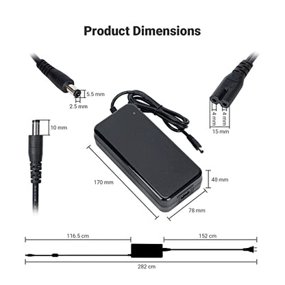 Fosi Audio 48V 5A Power Adapter Supply for Home Audio Bluetooth Stereo Receiver Amplifier Mini Hi-Fi Class D Integrated Amp
