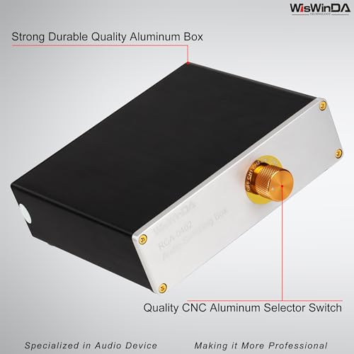 4-in 2-Out Pro RCA Audio Switch Box Audio Converter 4 Channels 4-in 2-Out HiFi Stereo Passive Audio Selector Switcher Box Aluminum Shell Quality RCA Connectors (WDRCA-4-In 2-Out) - size: RCA 4-In-2-Out