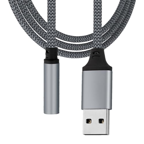 USB to Jack Audio Adapter 3.5mm Audio Adapter Jack Stereo Converter | Audio Jack External Stereo Sound Card Built-In Decoding Chip for Headphone Headset PC Laptop Desktop - size: 50cm