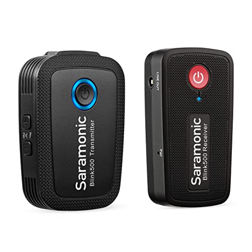 Saramonic Ultracompact 2.4 GHz Wireless Clip-On Mic System w/Lav & Dual-Reciever for Cameras & Mobile (Blink 500 B1) - size: Blink 500 B1