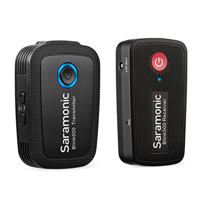 Saramonic Ultracompact 2.4 GHz Wireless Clip-On Mic System w/Lav & Dual-Reciever for Cameras & Mobile (Blink 500 B1) - size: Blink 500 B1