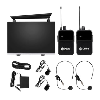 D Debra Wireless Microphone System UHF UBR-102 with Cordless Handheld Lavalier Headset Mics, 260ft Range, Suitable for Church, Lectures, Karaoke, Weddings, DJ, and Bars(2 Bodypack) - size: 2 Bodypack