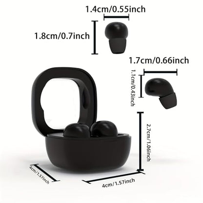 SK19 Sleep Earbuds for Side Sleepers,Invisible Smallest Wireless Bluetooth Earphones,Hidden Headset for Small Ears,Earbuds with Mic for Phone（Khaki） - color: Khaki