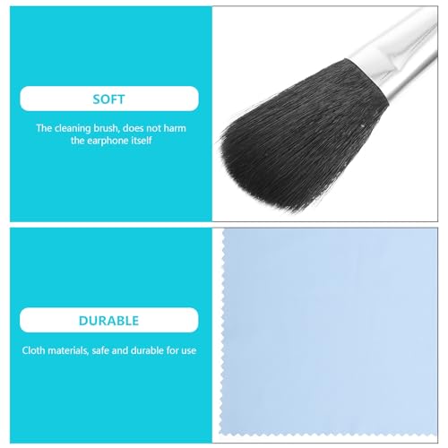 PRETYZOOM Earphone Cleaner Kit and Headphone Cleaning Brush, 6pcs Set with Keyboard Dusting Swabs, Multi-Tool for Earbuds, Phones, and Laptops, Suitable for Home and Office Use