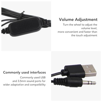 Computer Speakers, USB Powered Wired HiFi Stereo Sound PC Speakers Adjustable Volume with 3.5mm Cable, Desktop Speakers for TV Laptop Monitor
