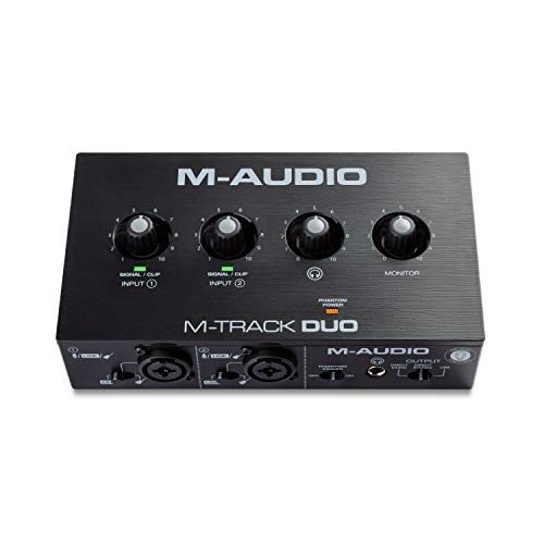 M-AUDIO M-Track Duo USB Audio Interface | Dual XLR, Line and DI Inputs, Professional Software Suite for Recording, Streaming, and Podcasting - size: Audio Interface, style: Interface Only