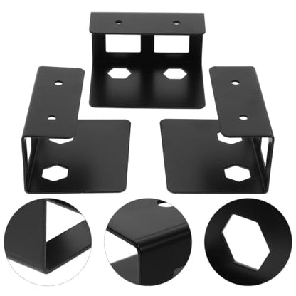 GALPADA 2 Sets Under Desk Laptop Storage Mount with Heavy Duty Iron Construction and Antislip Mats, Metal Organizer Rack for Audio Interface and Ups System, for Study and Office Use