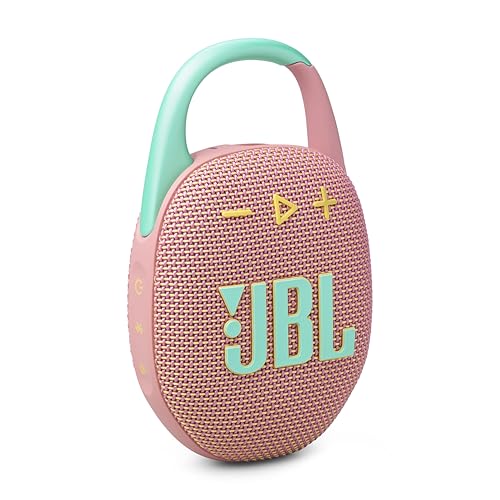 JBL Clip 5 - Ultra-Portable Waterproof Speaker - Pink | Ultra-portable JBL Pro Sound, Redesigned carabiner, Up to 12 hours of playtime plus 3 hours with Playtime Boost - color: Pink