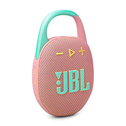 JBL Clip 5 - Ultra-Portable Waterproof Speaker - Pink | Ultra-portable JBL Pro Sound, Redesigned carabiner, Up to 12 hours of playtime plus 3 hours with Playtime Boost - color: Pink