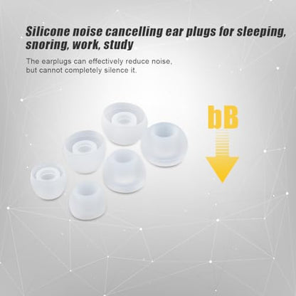 INF Silicone Ear Tips for 4.5-6 mm Earphones 3 Sizes 15 Pairs