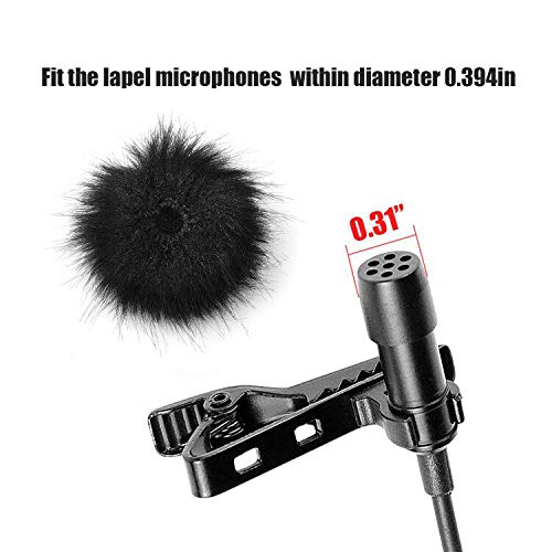 ChromLives Microphone Lapel Dead Cat Windscreen, Lapel Mic Windscreen Muff, Furry Windscreen Dead Cat Outdoor Comaptible with Lavalier Microphones 5Pack - color: Lapel Mic Cover