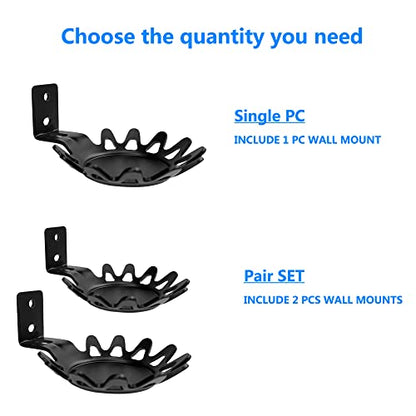 Wall Mounts Brackets-Pair Set for Homepod Mini (Drill Free,Sturdy Metal,Enduring Paint Finish,Easy Install on The Wall,Compatible with Homepod Mini,Pair Set Include 2 PCS,Black) - color: Black, size: Pair Set