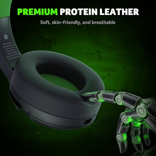 Acer Wireless Gaming Headset for Xbox Series X|S & Xbox One, Bluetooth 5.4 Headphones with Noise Canceling Mic, 3D Surround Sound, 40H Battery, Compatible with PC, PS5, Switch, Mac - Black Green
