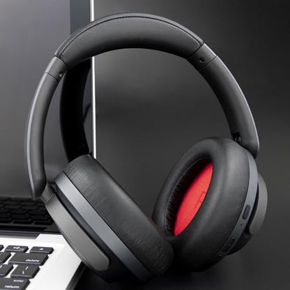 SOULWIT Earpads for 1MORE SonoFlow/SonoFlow SE/SonoFlow Pro Headphones, Ear Pads with Soft Protein Leather, Noise Isolation Foam - Black - color: Black