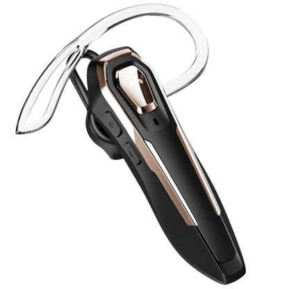 Bluetooth Headset, 36H Talk Time Single Ear Earpiece with | Crystal Clear HD Voice, Dual Mic ENC Noise Canceling, Ergonomic Comfort Fit, Connect 2 Devices for Trucker Driver/Office