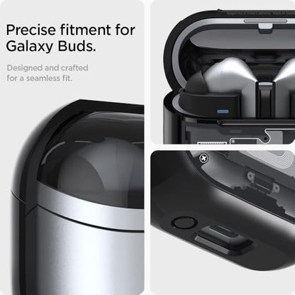 Spigen Ultra Hybrid Designed for Galaxy Buds3, Buds3 Pro & 3 FE (2025/2024) | TPU & PC Dual Layer Protection, DDP Printing, Included Carabiner - Zero One - size: Buds3 Pro / Buds 3